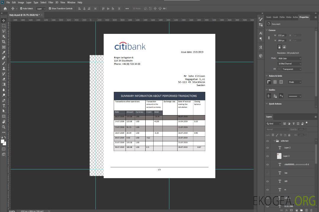 Modèle de relevé de la Suède Citibank facile à remplir au format .doc et .pdf, entièrement modifiable template Modèle de relevé de la Suède Citibank facile à remplir au format .doc et .pdf, entièrement modifiable template